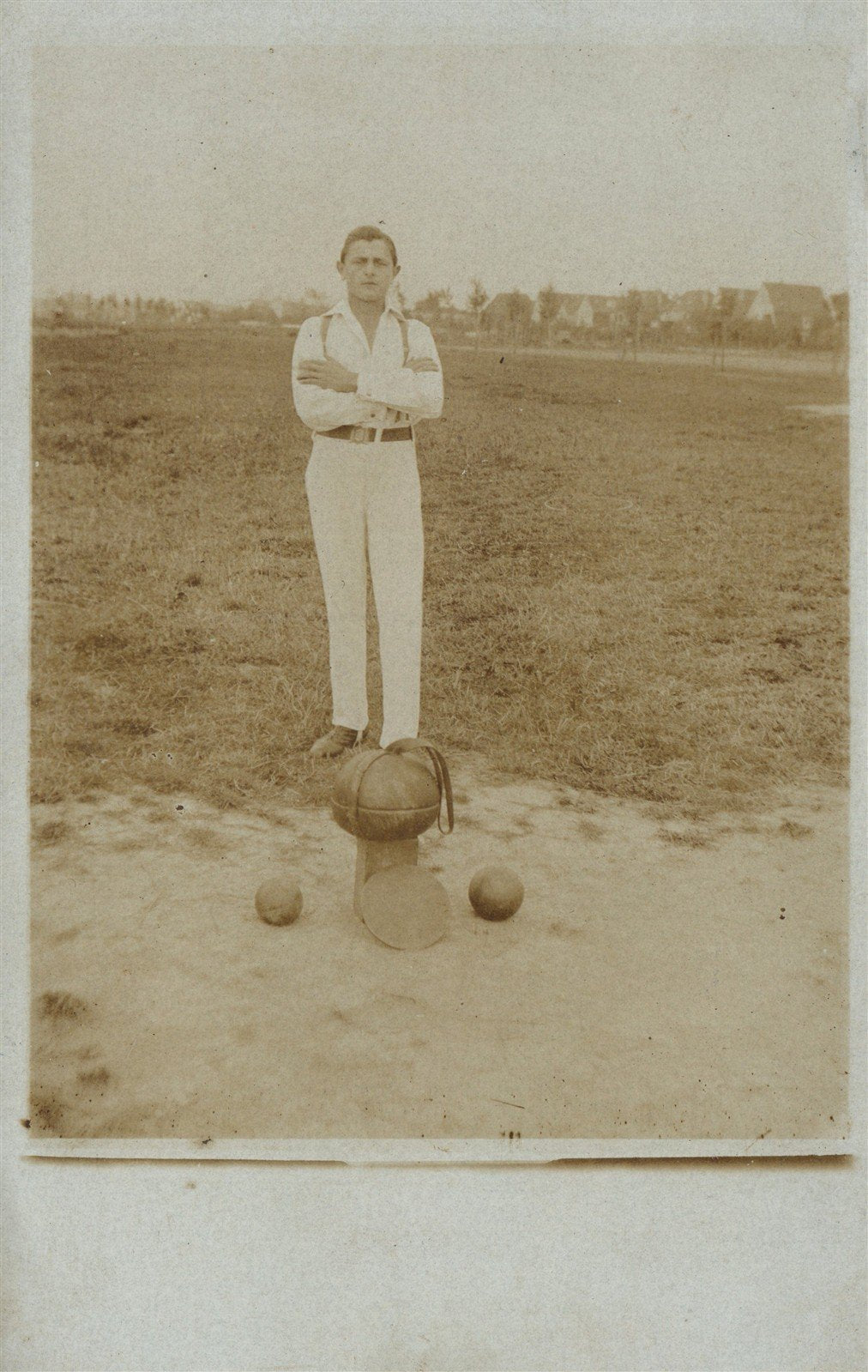 ATHLET ANTIQUE REAL PHOTO POSTCARD RPPC