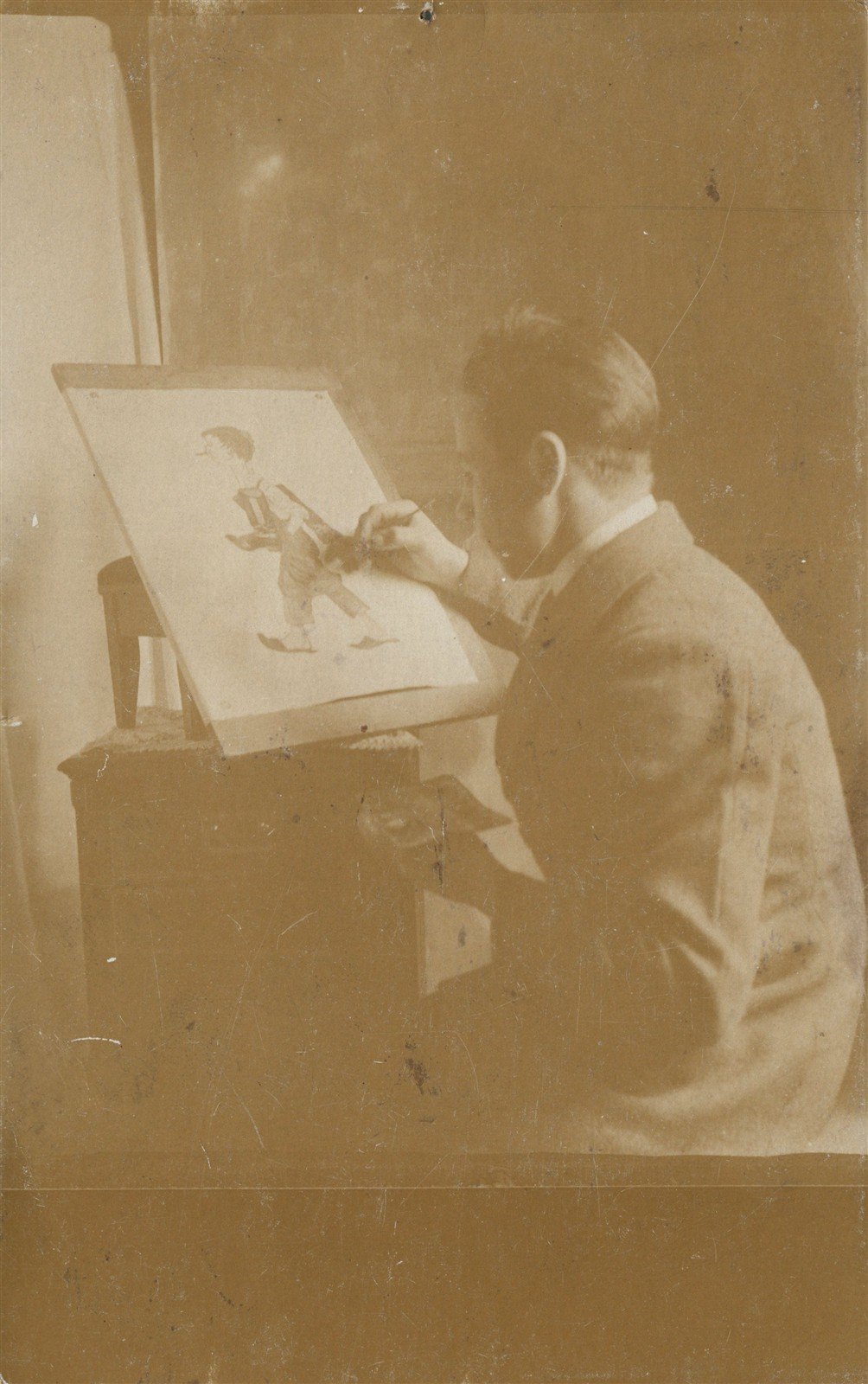 ARTIST ANTIQUE REAL PHOTO POSTCARD RPPC