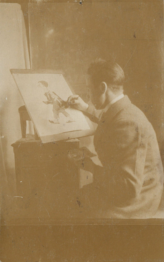 ARTIST ANTIQUE REAL PHOTO POSTCARD RPPC