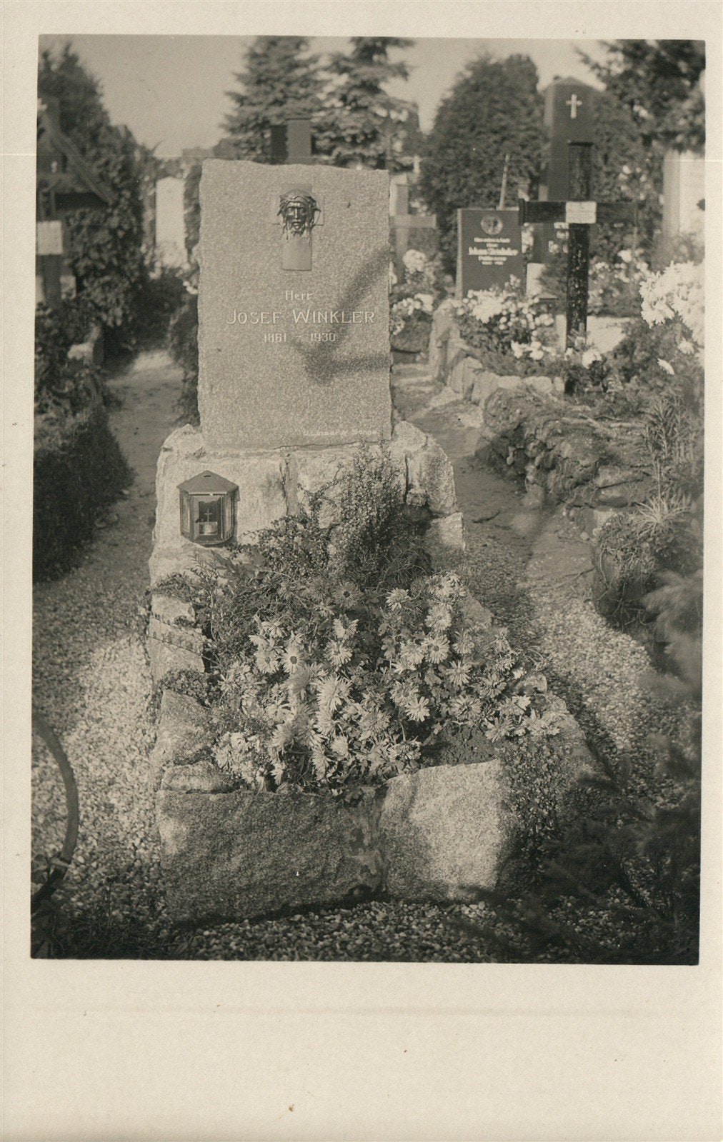 CEMETERY ANTIQUE REAL PHOTO POSTCARD RPPC