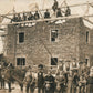 CONSTRUCTION WORKERS w/ HORSES ANTIQUE REAL PHOTO POSTCARD RPPC