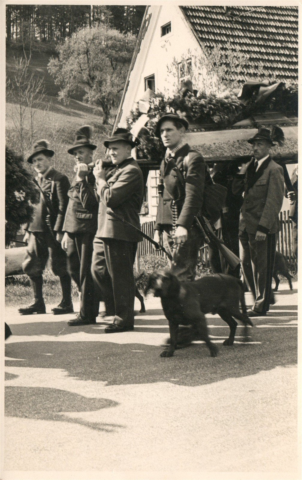 FUNERALS of HUNTER ANTIQUE REAL PHOTO POSTCARD RPPC