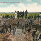 INDIANS QUARRING PIPESTONES ANTIQUE POSTCARD