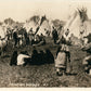 AMERICAN INDIAN VILLAGE ANTIQUE REAL PHOTO POSTCARD RPPC