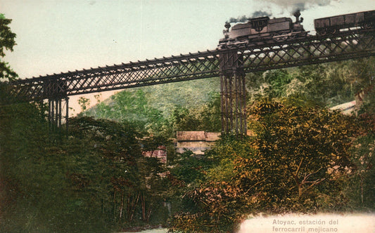 MEXICAN RAILROAD ANTIQUE POSTCARD