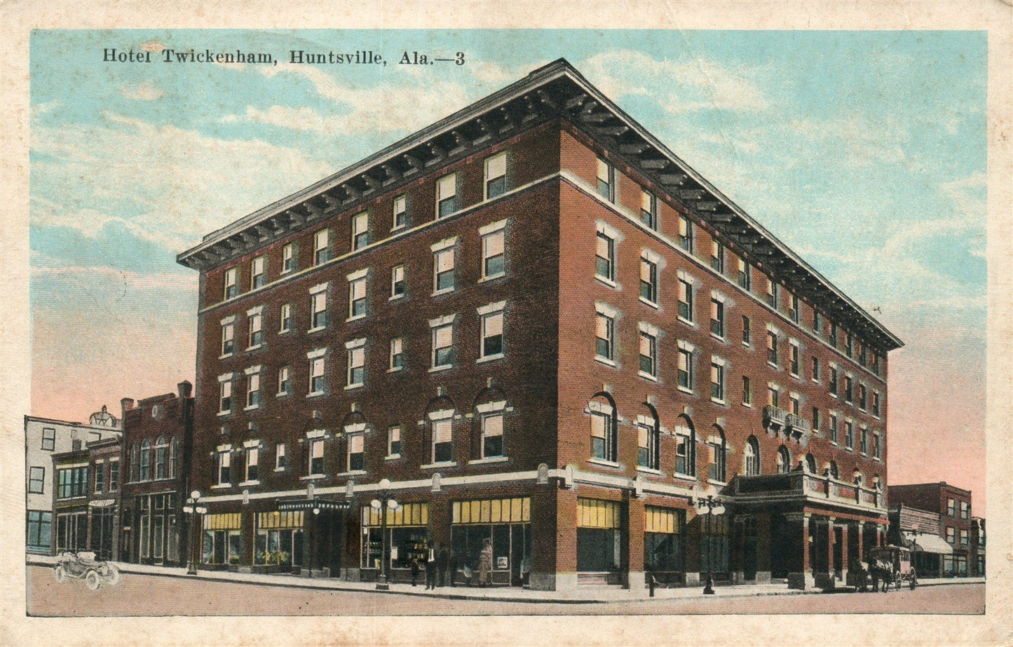 HUNTSVILLE AL HOTEL TWICKENHAM ANTIQUE POSTCARD