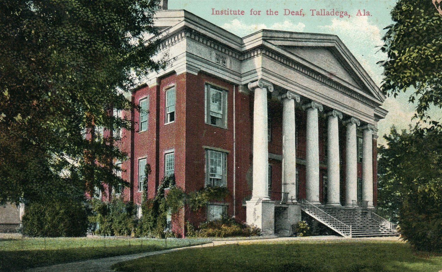 TALLADEGA AL INSTITUTE FOR THE DEAF ANTIQUE POSTCARD