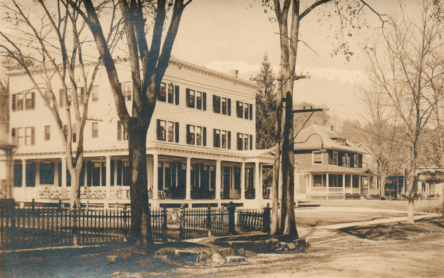 WINSTED CT STREET SCENE ANTIQUE REAL PHOTO POSTCARD RPPC
