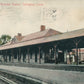TORRINGTON CT RAILROAD STATION RAILWAY DEPOT 1915 ANTIQUE POSTCARD