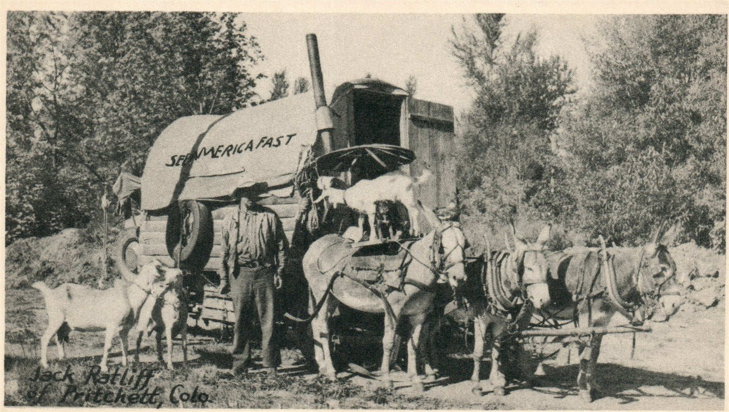 PRITCHETT CO SEE AMERICA FIRST ANTIQUE POSTCARD