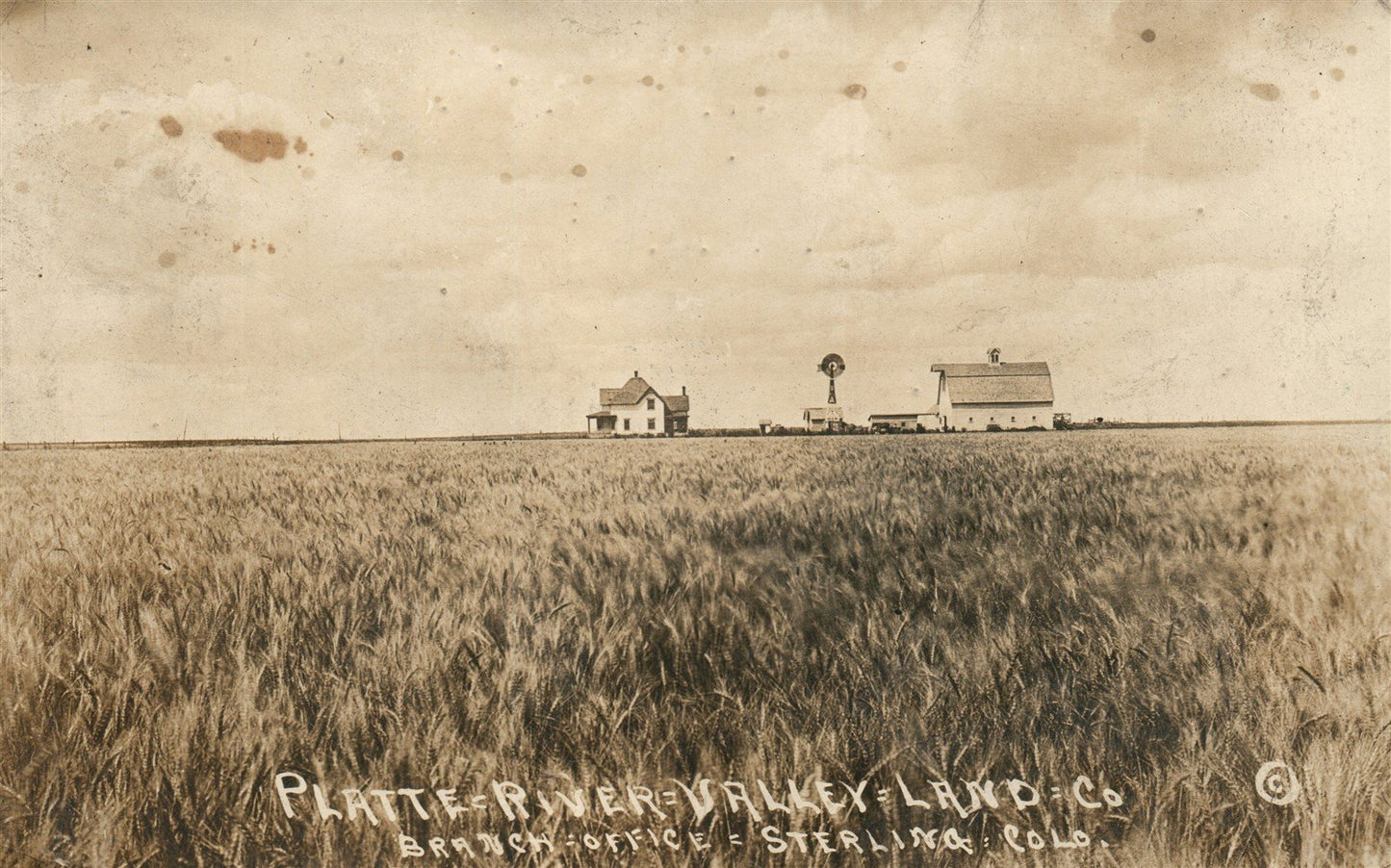 PLATTER RIVER VALLEY LAND CO ANTIQUE REAL PHOTO POSTCARD RPPC