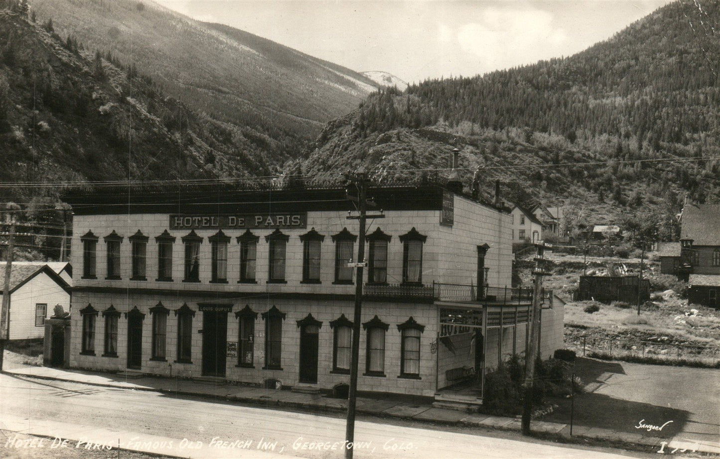 GEORGETOWN CO HOTEL DE PARIS VINTAGE REAL PHOTO POSTCARD RPPC