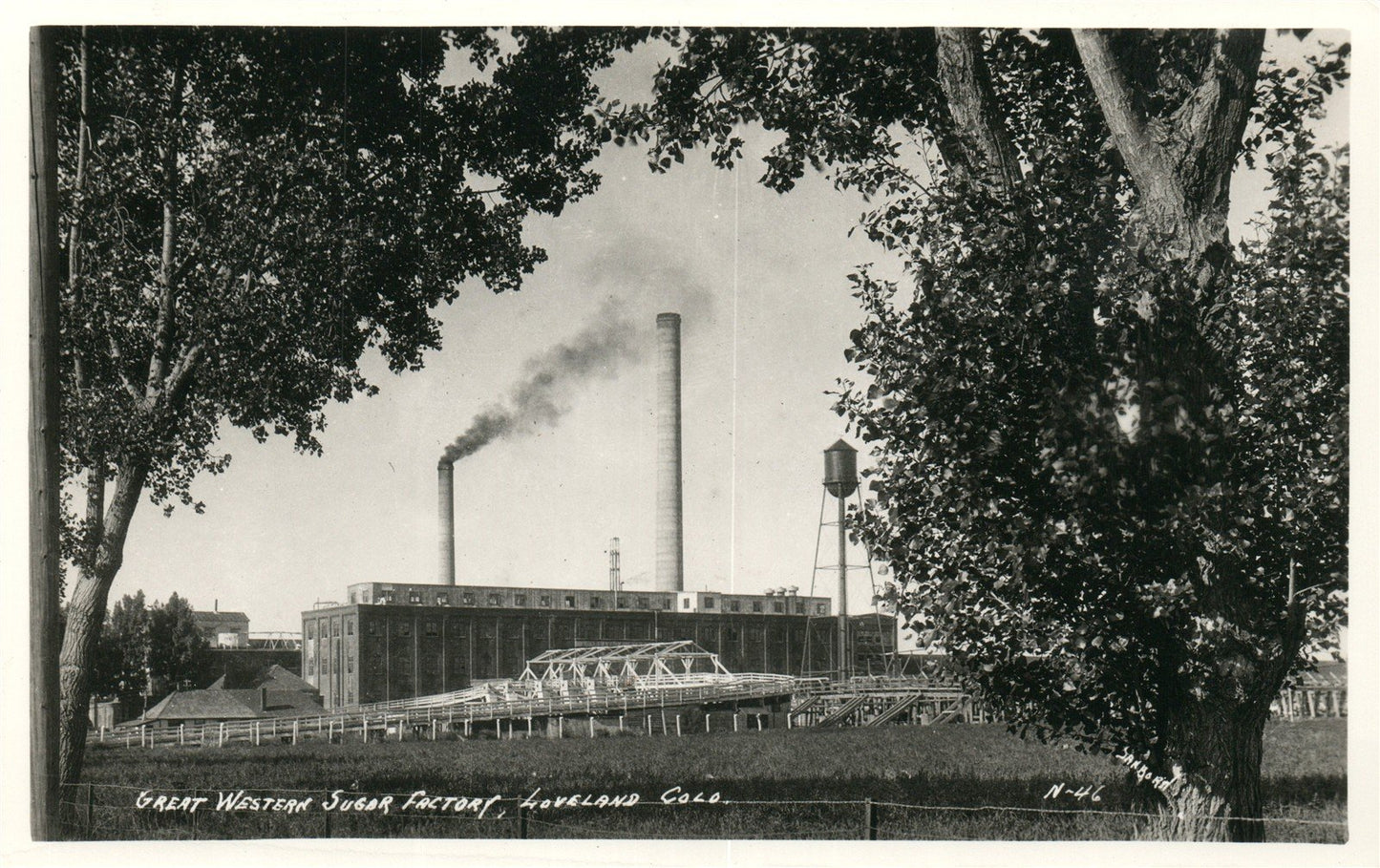 LOVELAND CO SUGAR FACTORY VINTAGE REAL PHOTO POSTCARD RPPC
