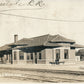 LAMAR CO RAILROAD STATION RAILWAY DEPOT ANTIQUE REAL PHOTO POSTCARD RPPC