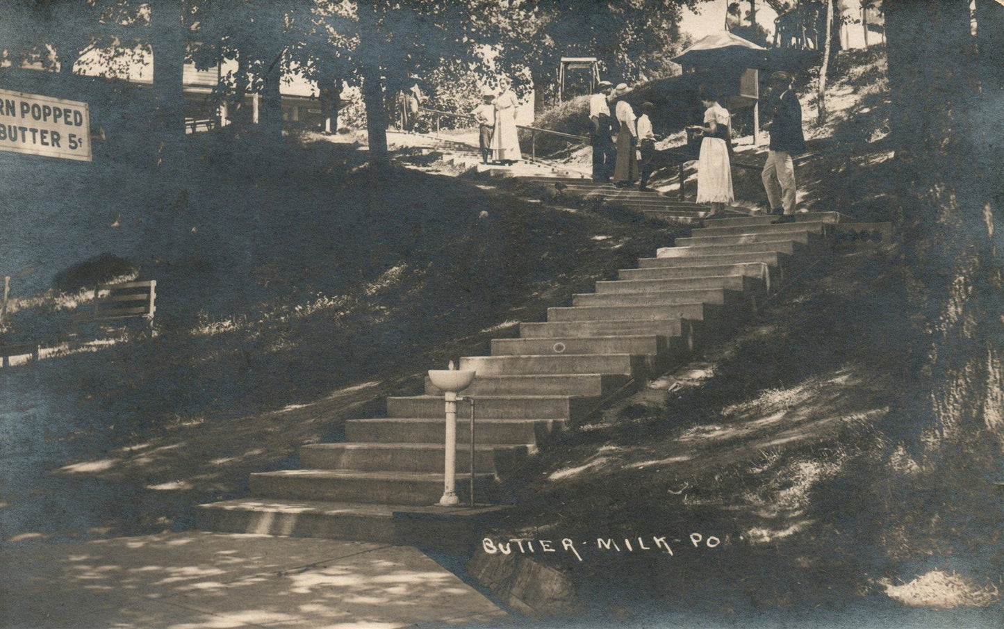 GARRETT IN BUTIER MILK PO ANTIQUE REAL PHOTO POSTCARD RPPC
