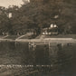 LAKE WAWASLE IN PICKWICK PARK ANTIQUE REAL PHOTO POSTCARD RPPC