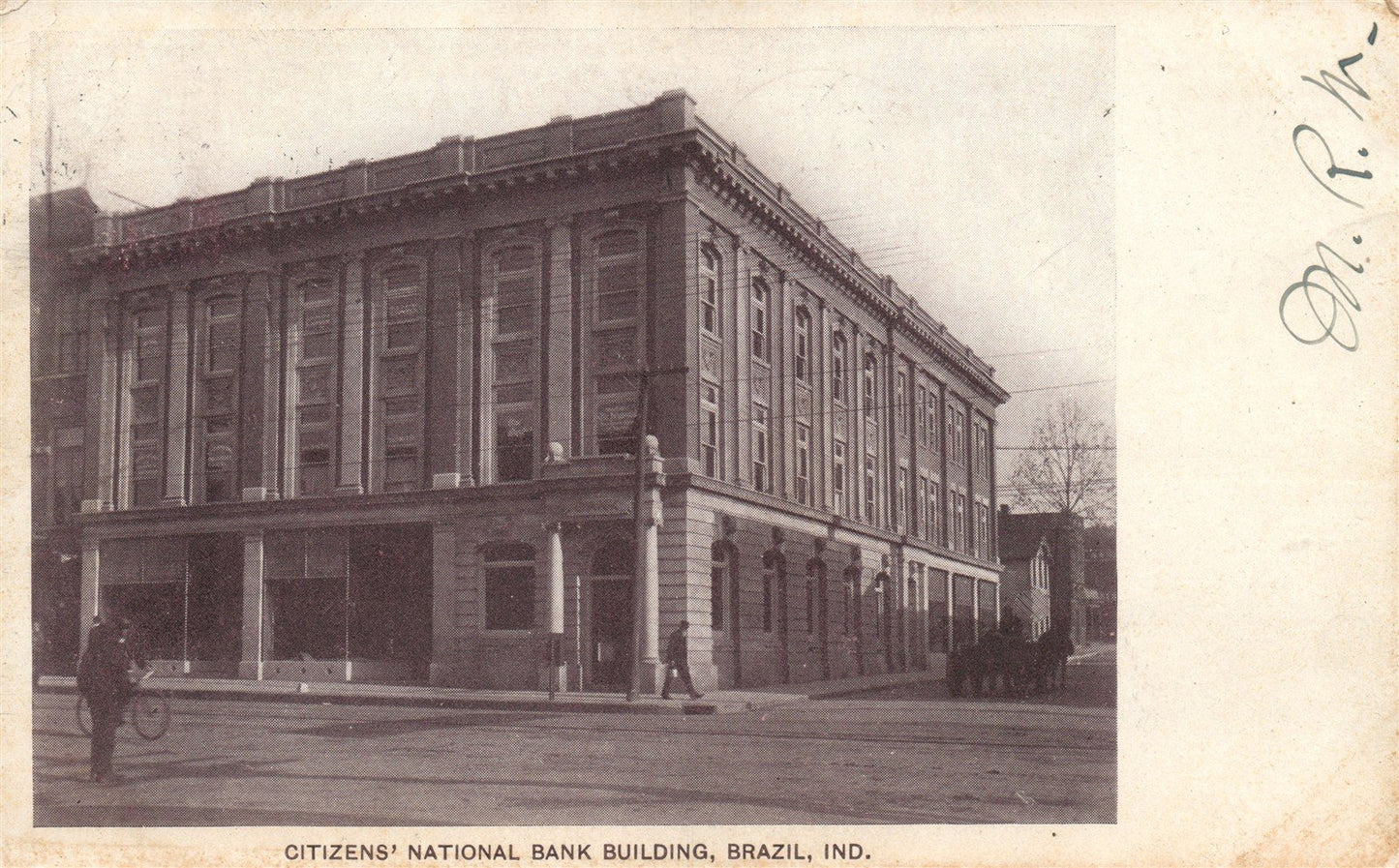 BRAZIL IN CITIZENS NATIONAL BANK ANTIQUE POSTCARD