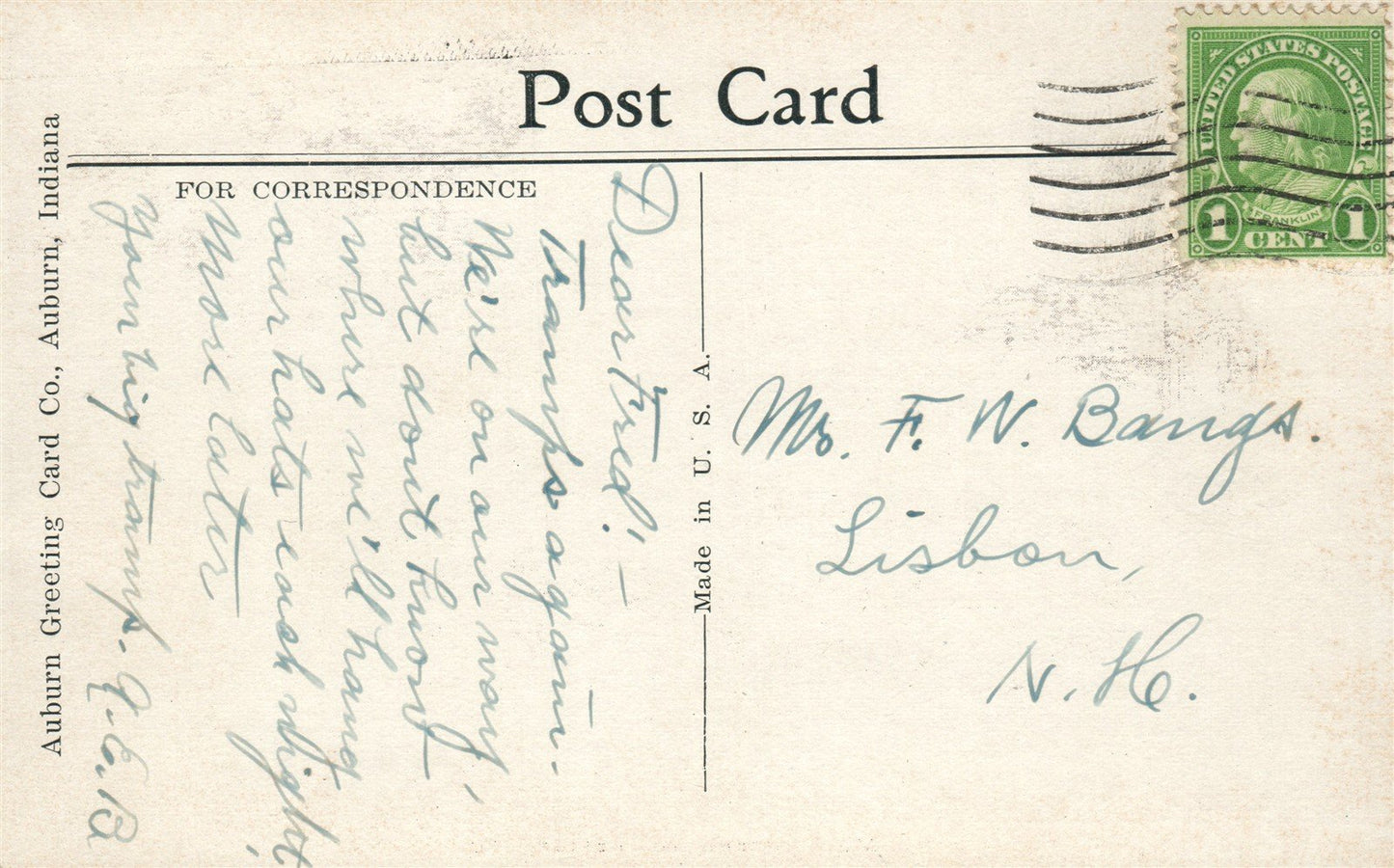 WALKERTON IN MAIN STREET ANTIQUE POSTCARD