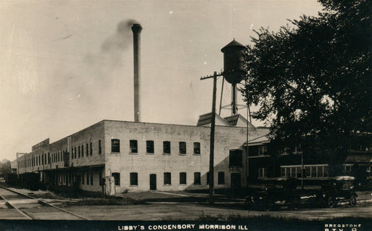 MORRISON IL LIBBY'S CONDENSORY ANTIQUE REAL PHOTO POSTCARD RPPC