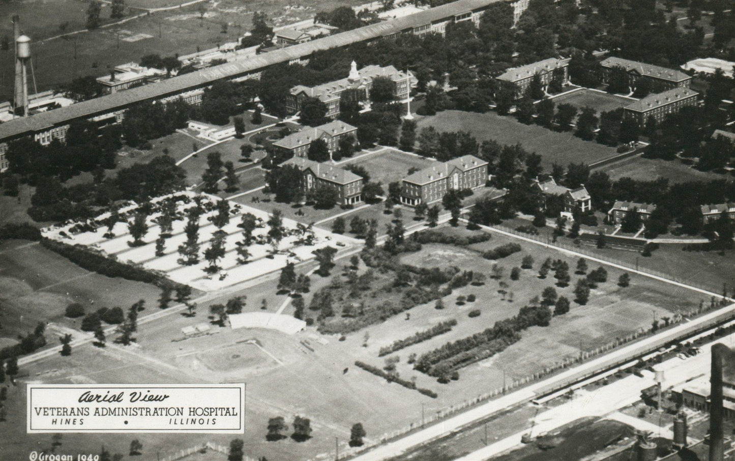 HINES IL VETERANS HOSPITAL ANTIQUE REAL PHOTO POSTCARD RPPC