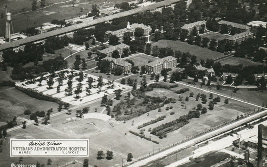 HINES IL VETERANS HOSPITAL ANTIQUE REAL PHOTO POSTCARD RPPC