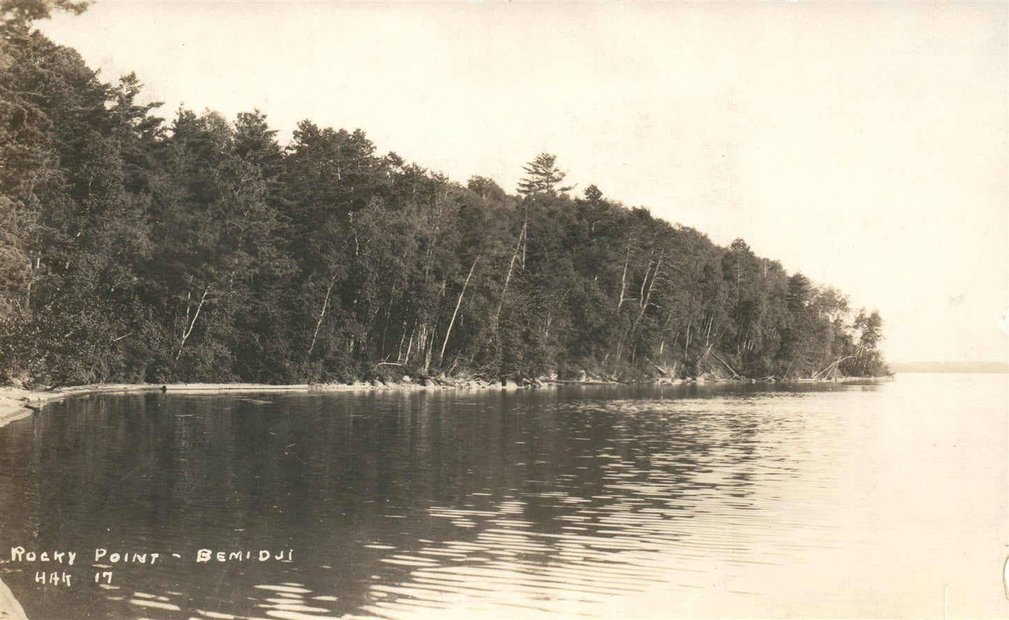 BEMIDJI MN ROCKY POINT ANTIQUE REAL PHOTO POSTCARD RPPC