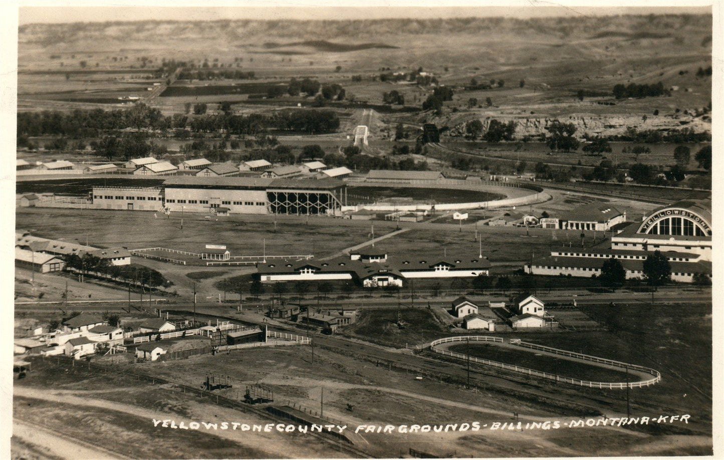 BILLINGS MT FAIRGROUNDS VINTAGE REAL PHOTO POSTCARD RPPC