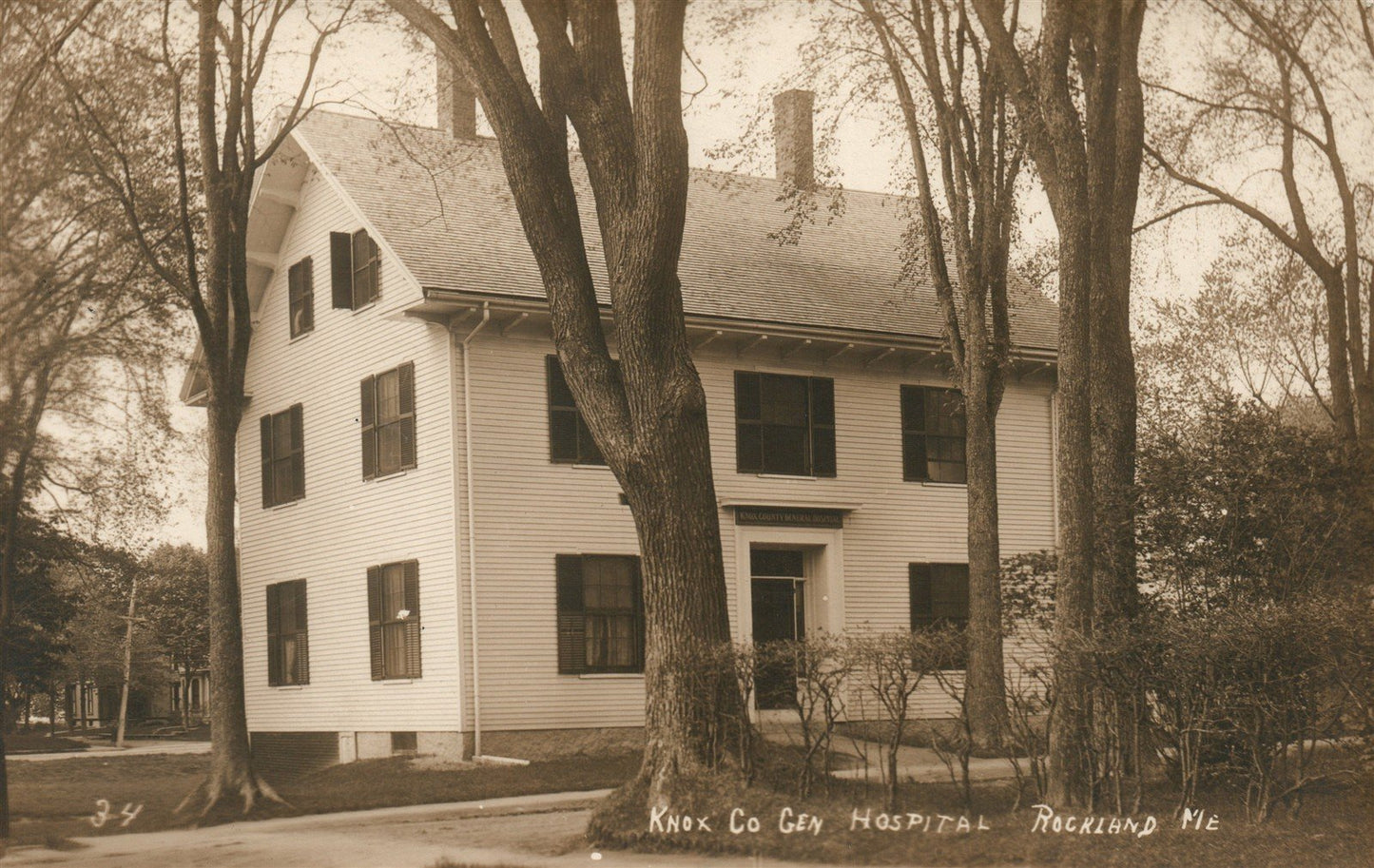 ROCKLAND ME HOSPITAL ANTIQUE REAL PHOTO POSTCARD RPPC