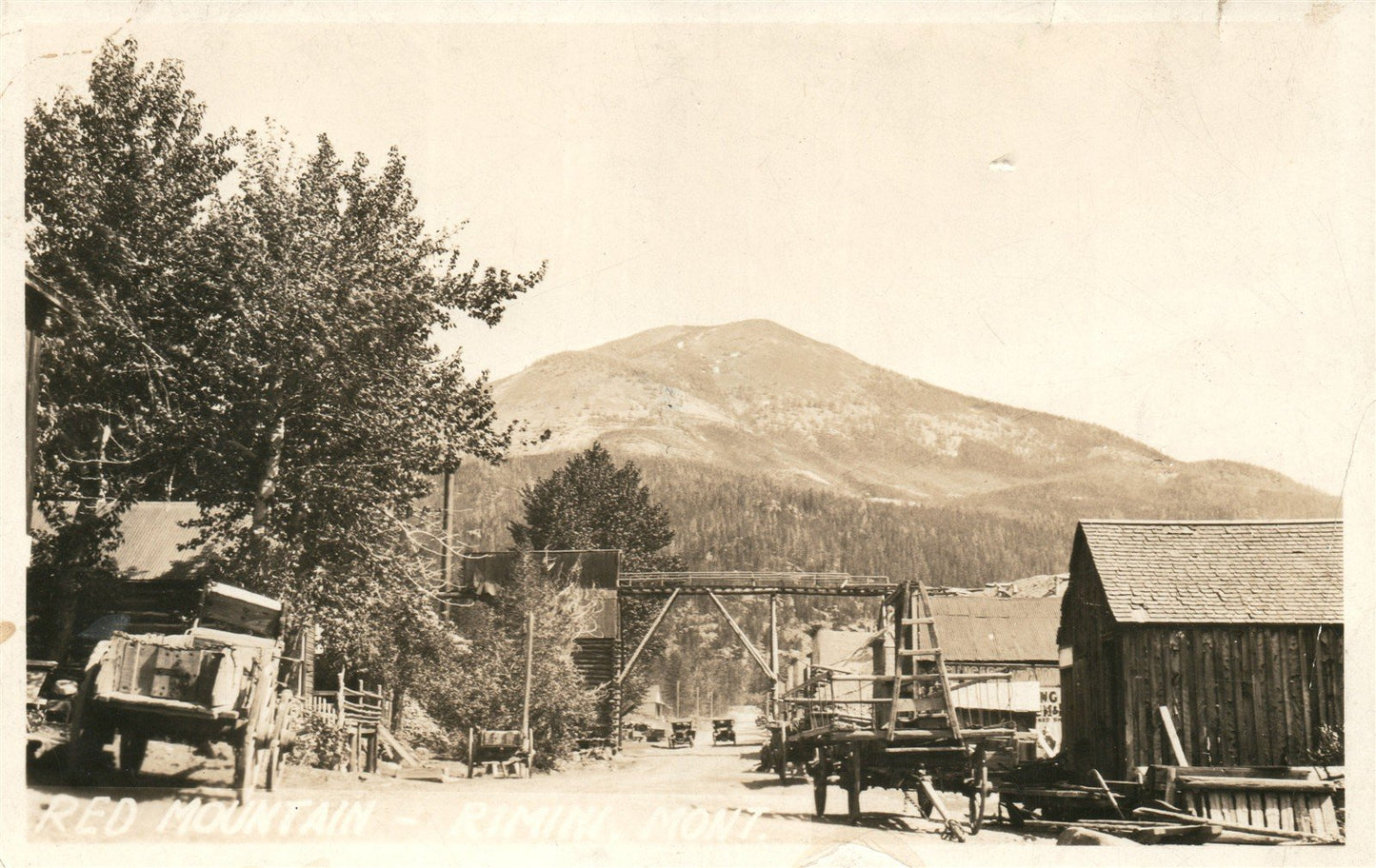 RIMINI MT RED MOUNTAIN ANTIQUE REAL PHOTO POSTCARD RPPC