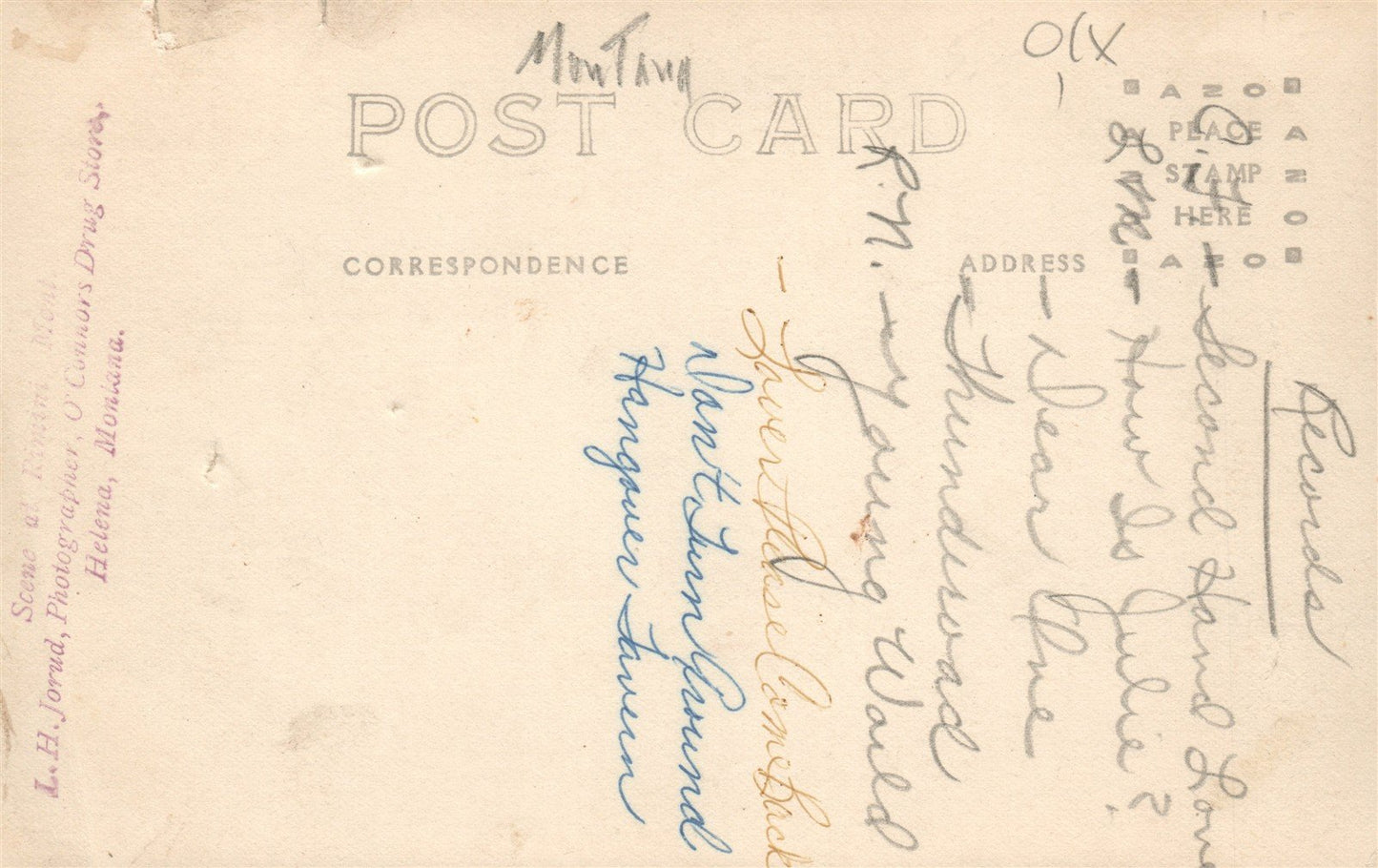RIMINI MT RED MOUNTAIN ANTIQUE REAL PHOTO POSTCARD RPPC