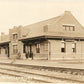 LEWISTON MT RAILROAD STATION RAILWAY DEPOT ANTIQUE REAL PHOTO POSTCARD RPPC