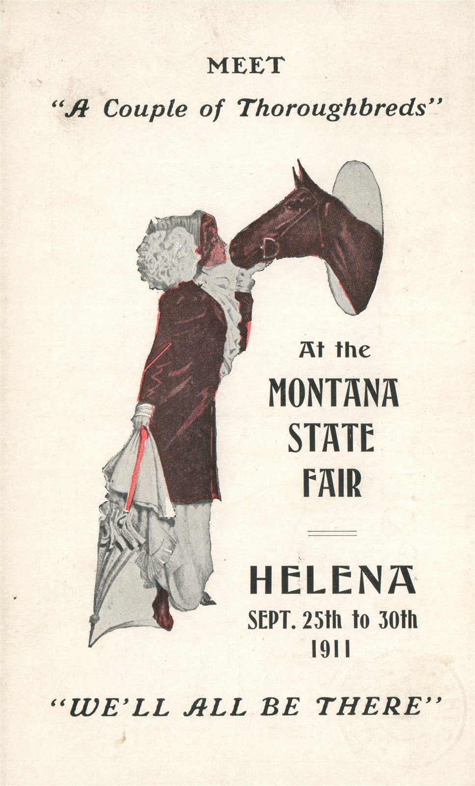 MONTANA STATE FAIR ADVERTISING ANTIQUE POSTCARD