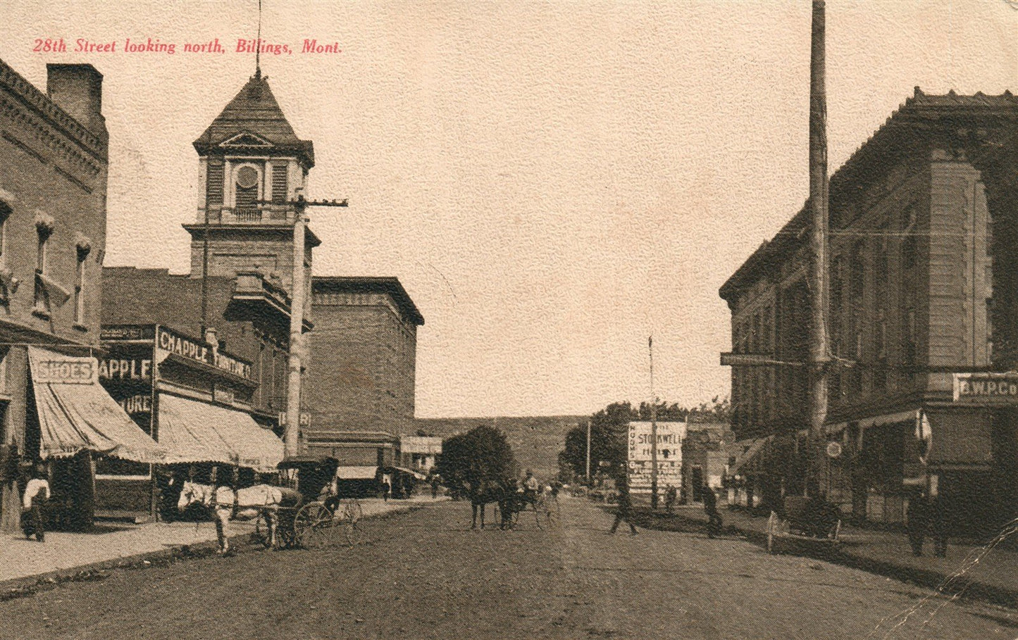 BILLINGS MT 28th STREET ANTIQUE POSTCARD