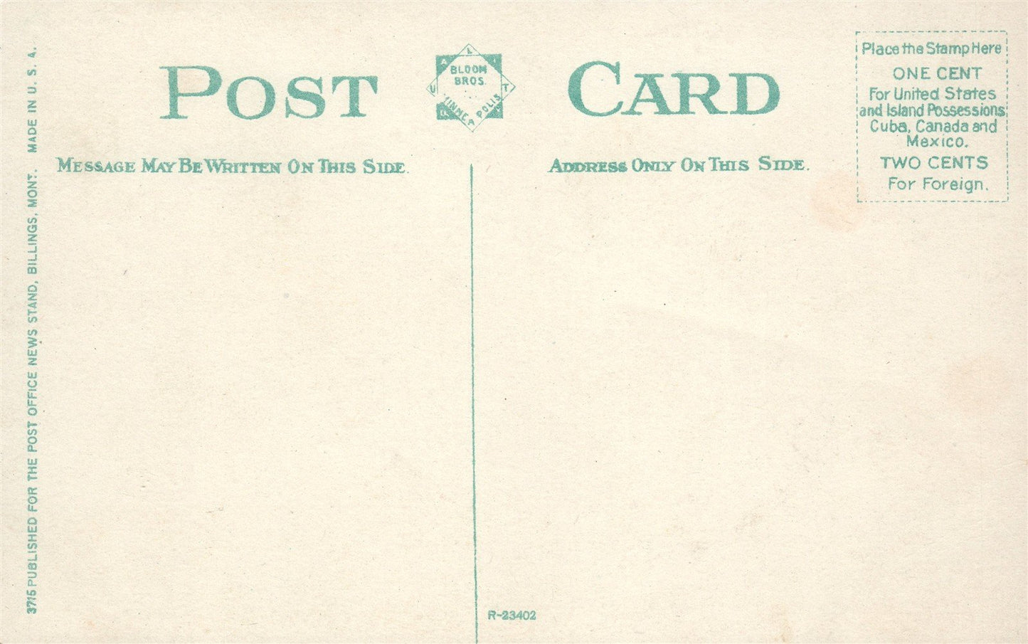 BILLINGS MT BABCOCK BUILDING ANTIQUE POSTCARD