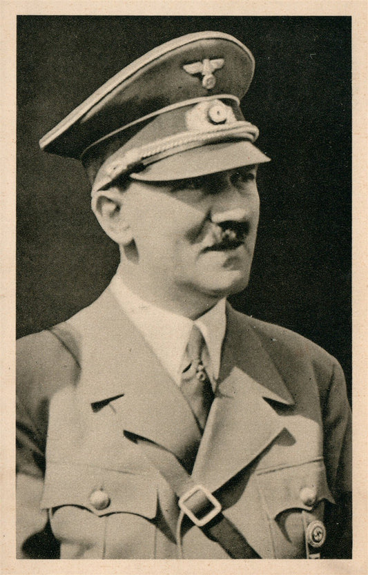 NAZIS PROPAGANDA 1939 VINTAGE POSTCARD w/ HITLER