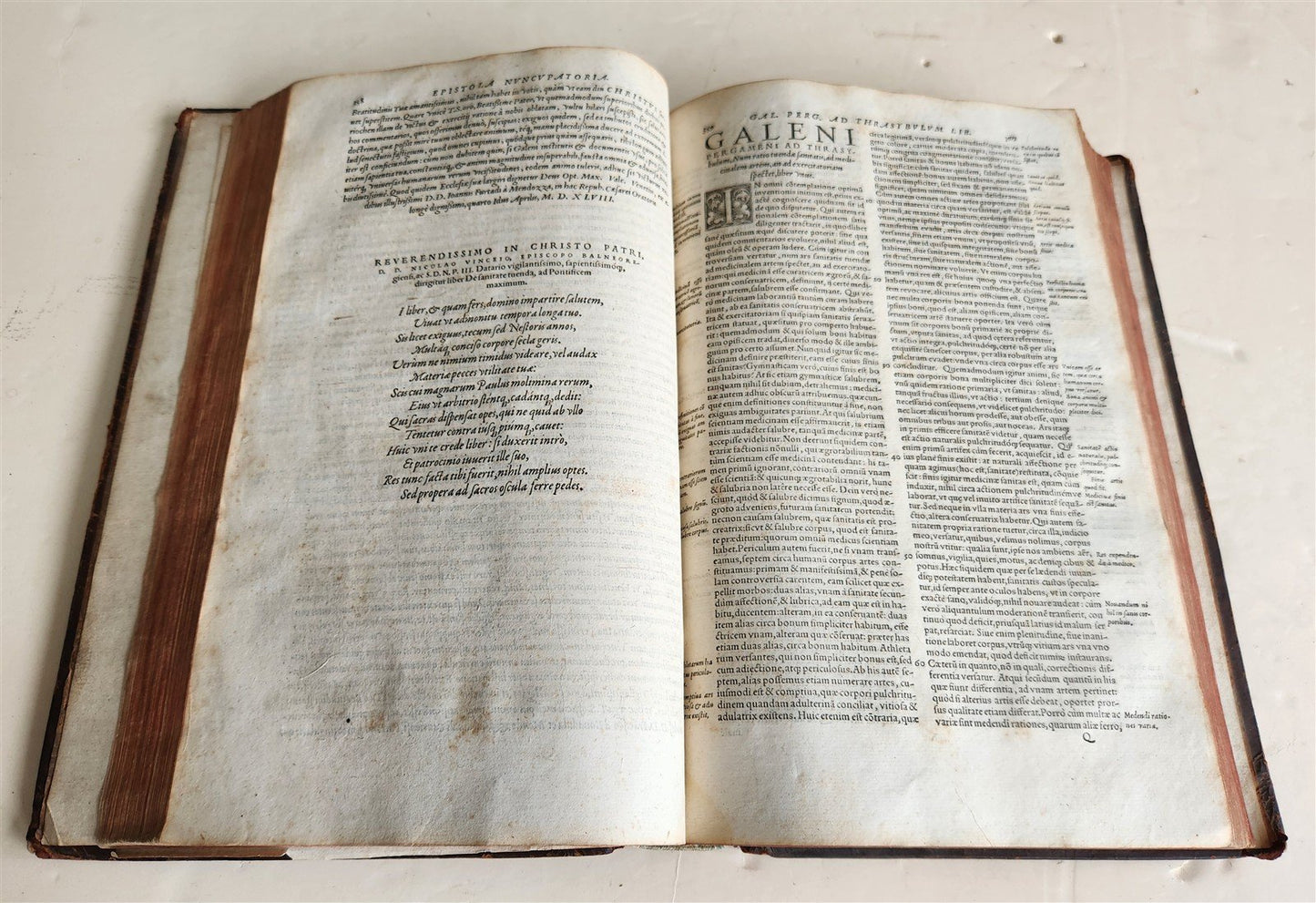 1571 MEDICAL TREATISE ILLUSTRATED antique 16th century FOLIO Epitome Galeni