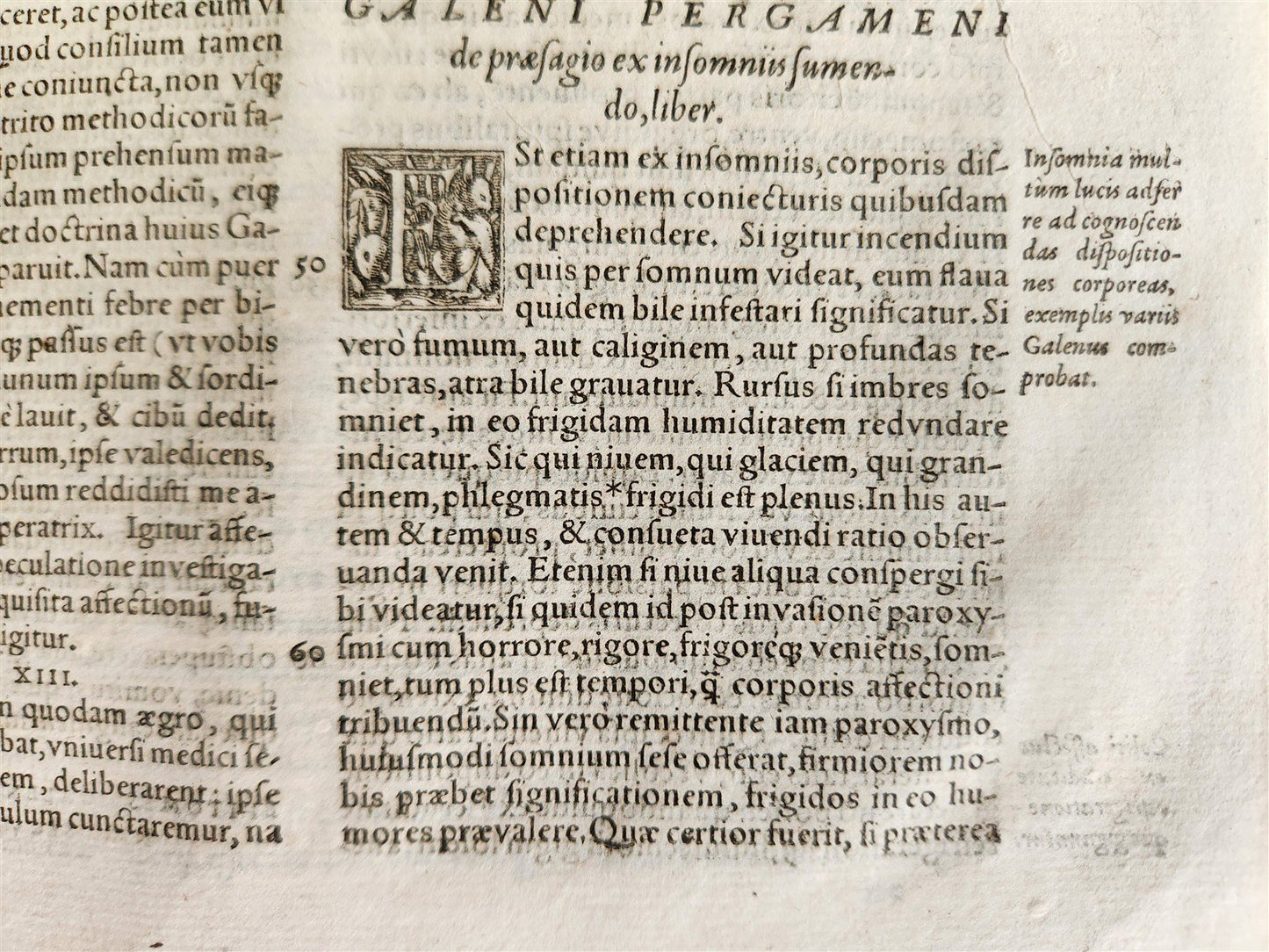 1571 MEDICAL TREATISE ILLUSTRATED antique 16th century FOLIO Epitome Galeni