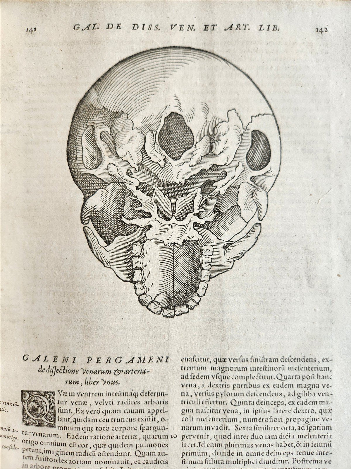 1571 MEDICAL TREATISE ILLUSTRATED antique 16th century FOLIO Epitome Galeni