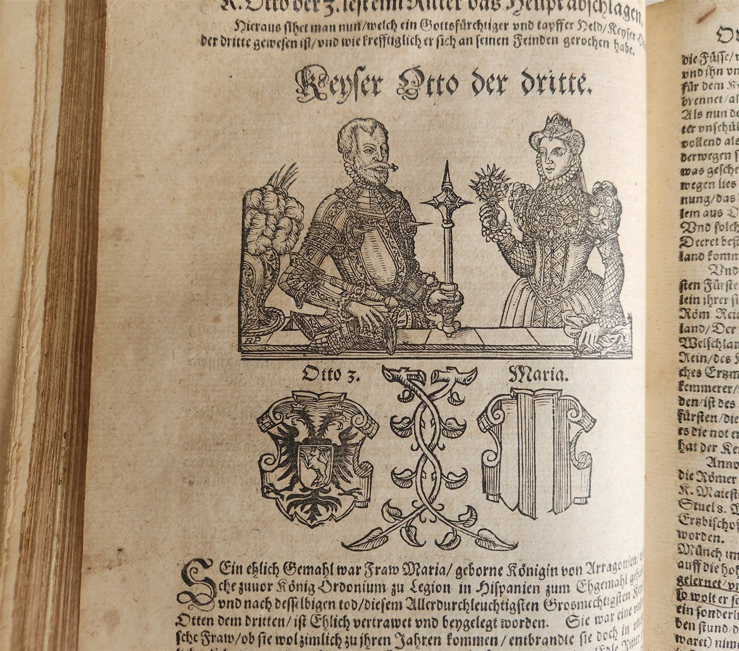 1584 GERMAN & ITALIAN HISTORICAL CHRONICLE ILLUSTRATED antique 16th cent. FOLIO