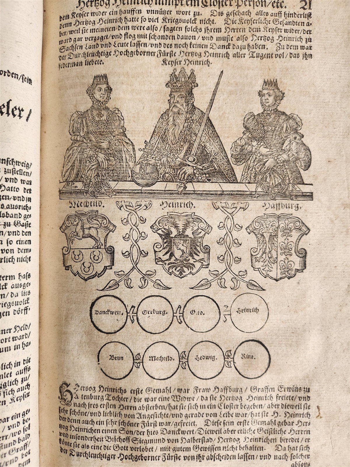 1584 GERMAN & ITALIAN HISTORICAL CHRONICLE ILLUSTRATED antique 16th cent. FOLIO
