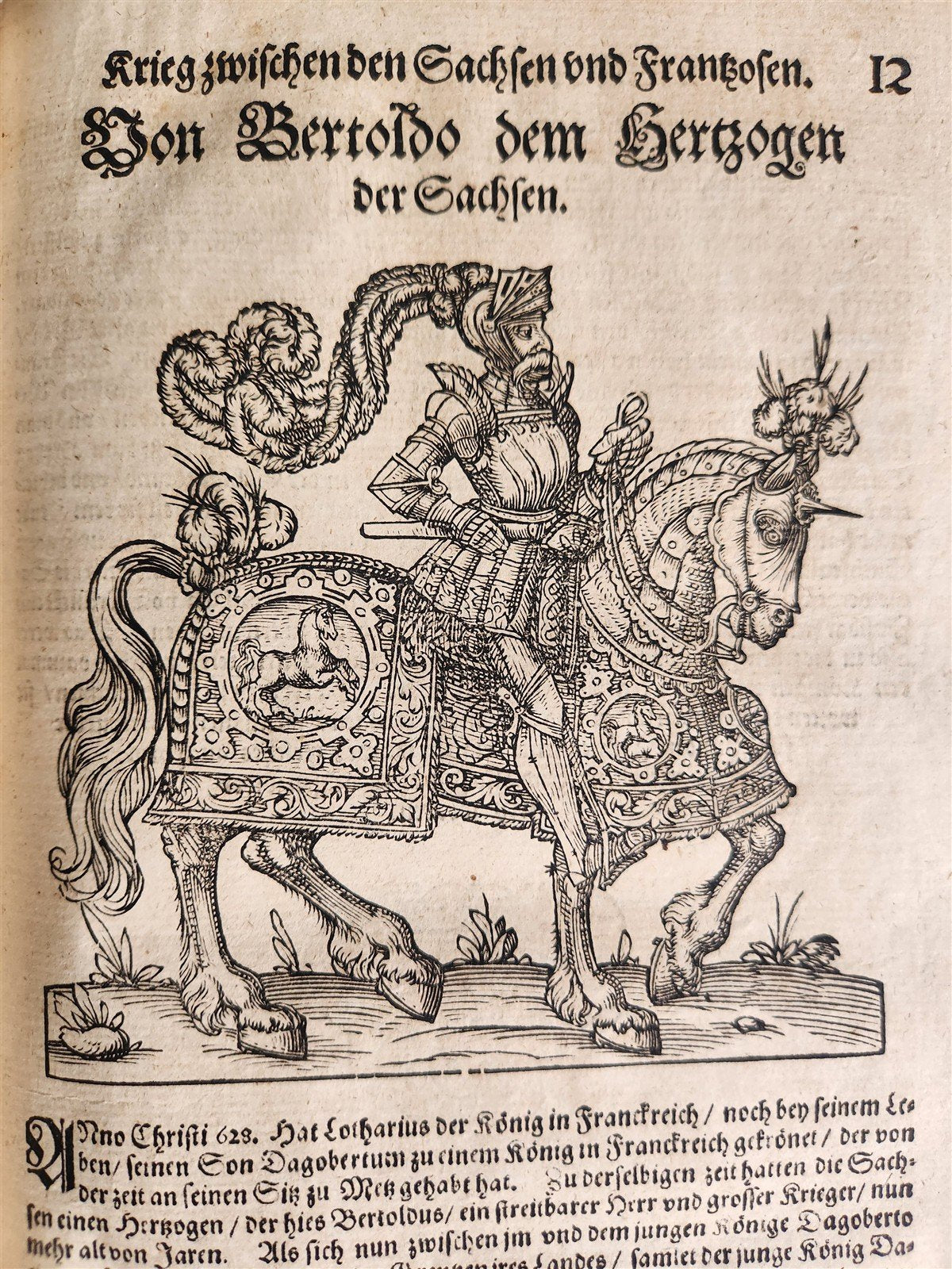 1584 GERMAN & ITALIAN HISTORICAL CHRONICLE ILLUSTRATED antique 16th cent. FOLIO