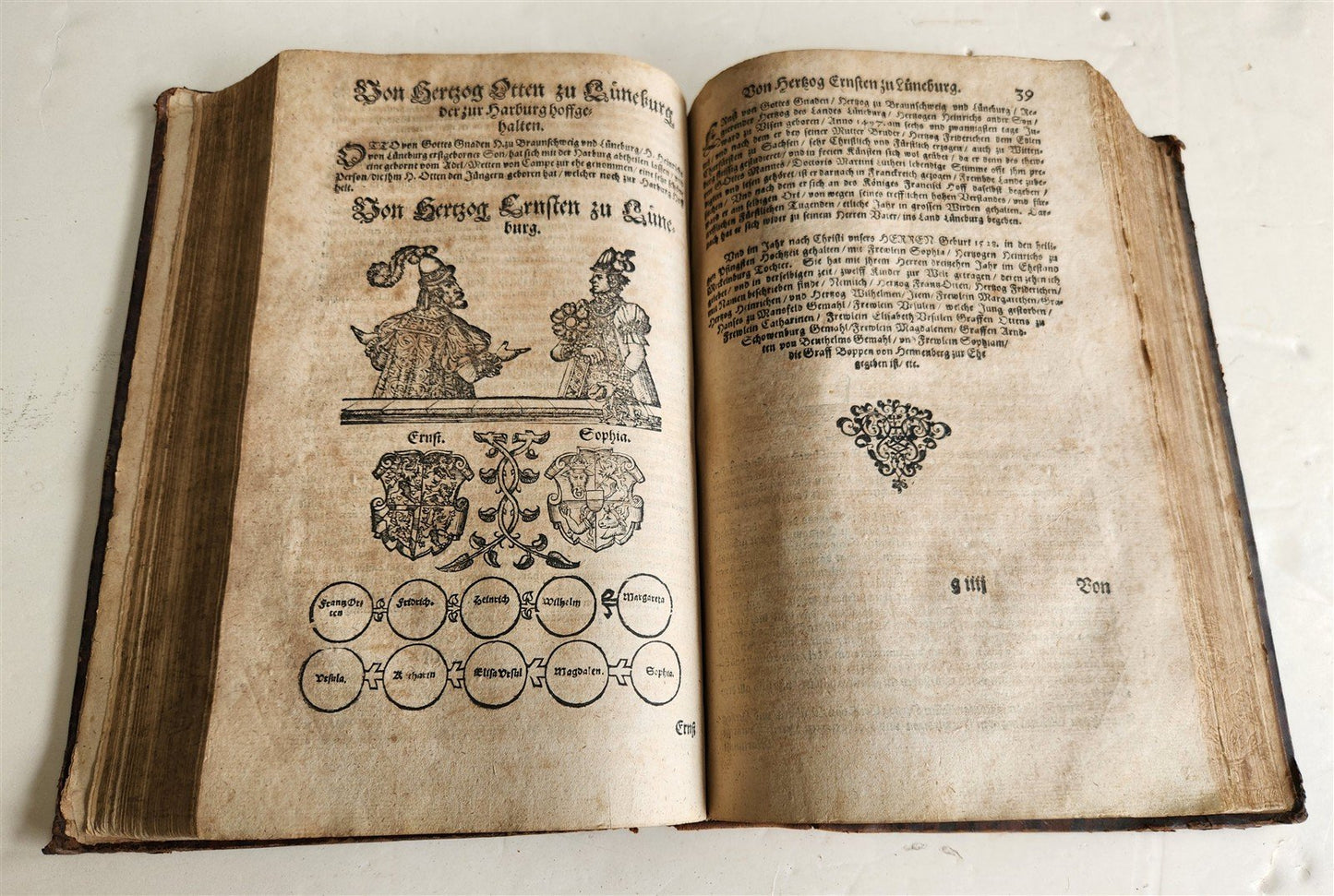 1584 GERMAN & ITALIAN HISTORICAL CHRONICLE ILLUSTRATED antique 16th cent. FOLIO