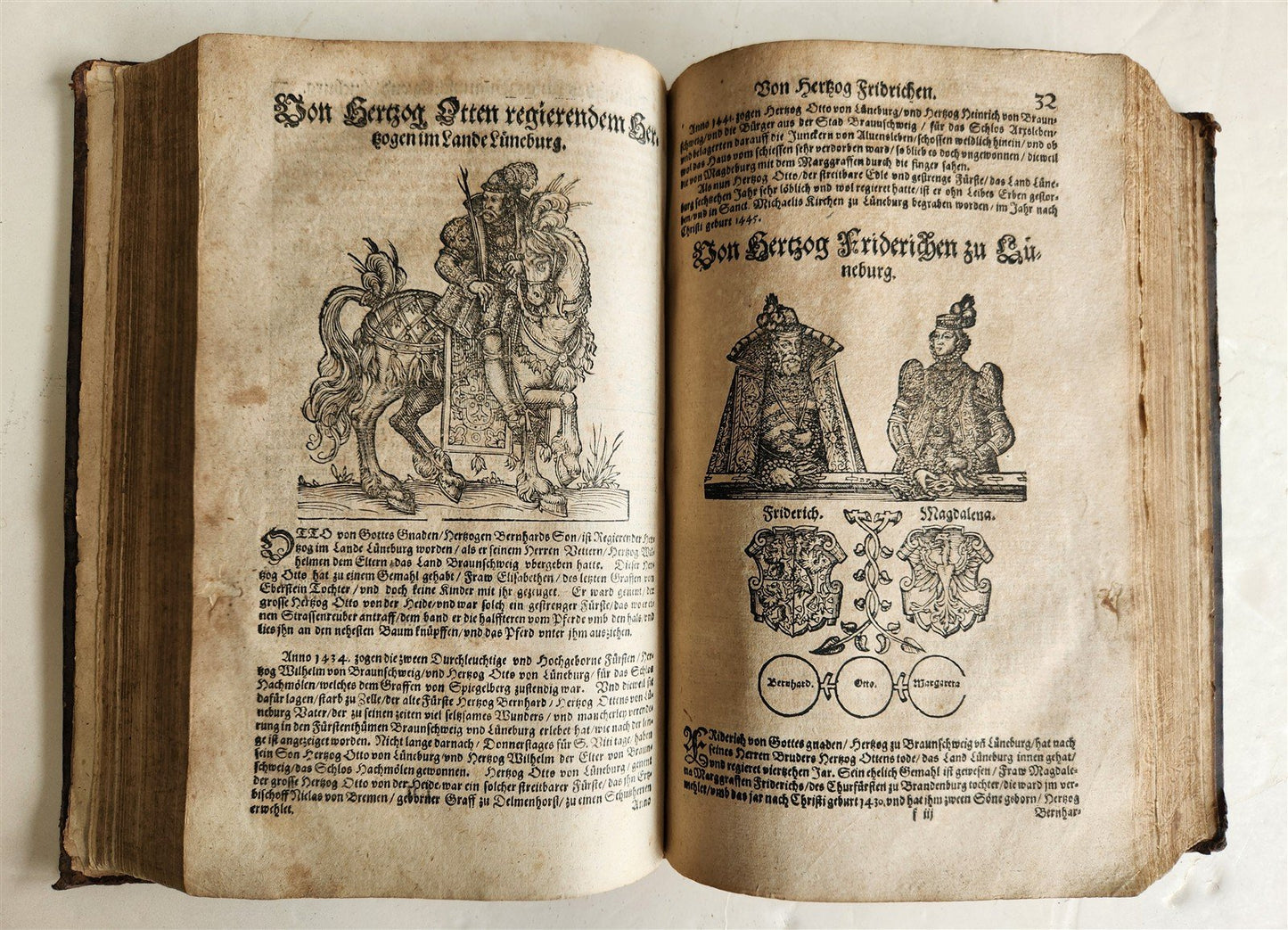 1584 GERMAN & ITALIAN HISTORICAL CHRONICLE ILLUSTRATED antique 16th cent. FOLIO