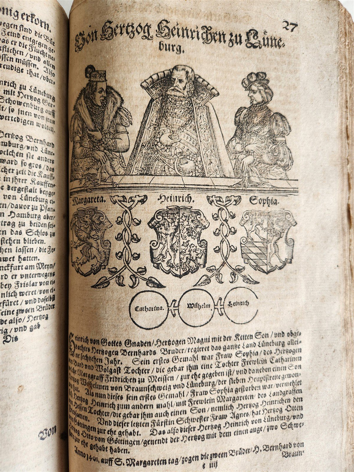 1584 GERMAN & ITALIAN HISTORICAL CHRONICLE ILLUSTRATED antique 16th cent. FOLIO
