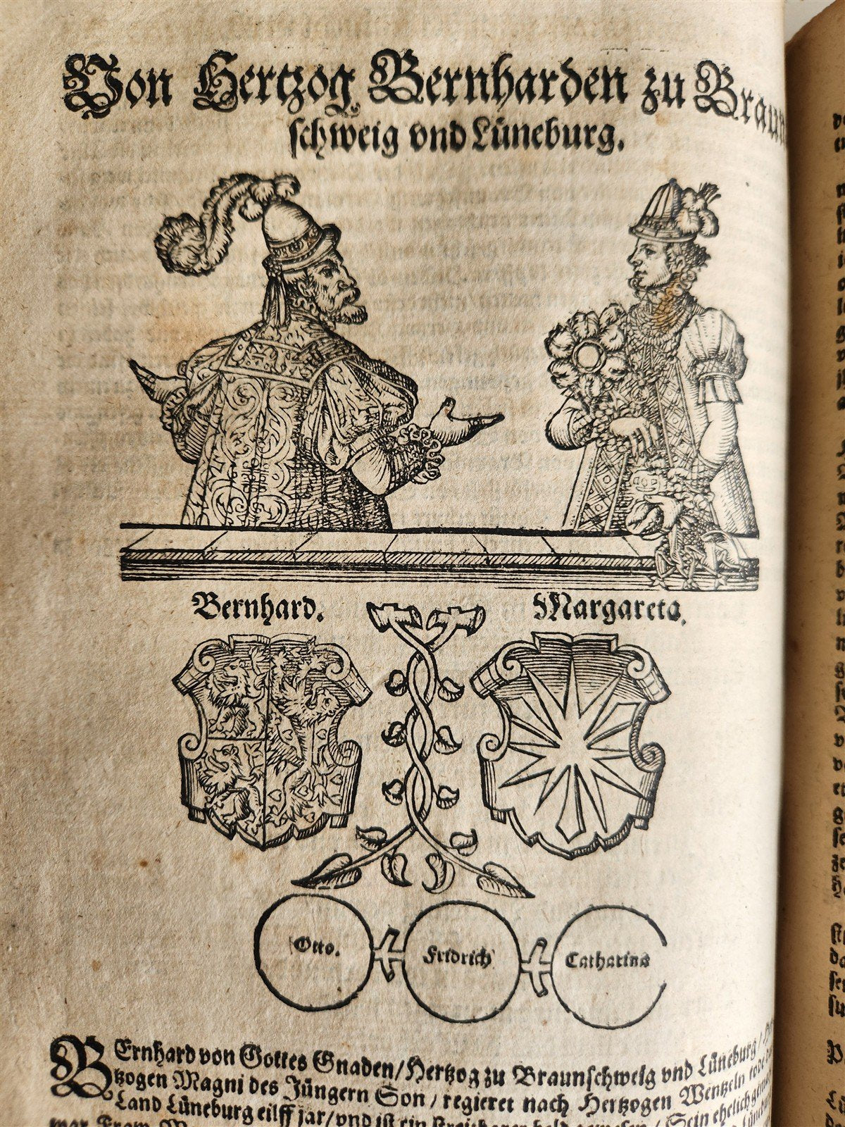 1584 GERMAN & ITALIAN HISTORICAL CHRONICLE ILLUSTRATED antique 16th cent. FOLIO