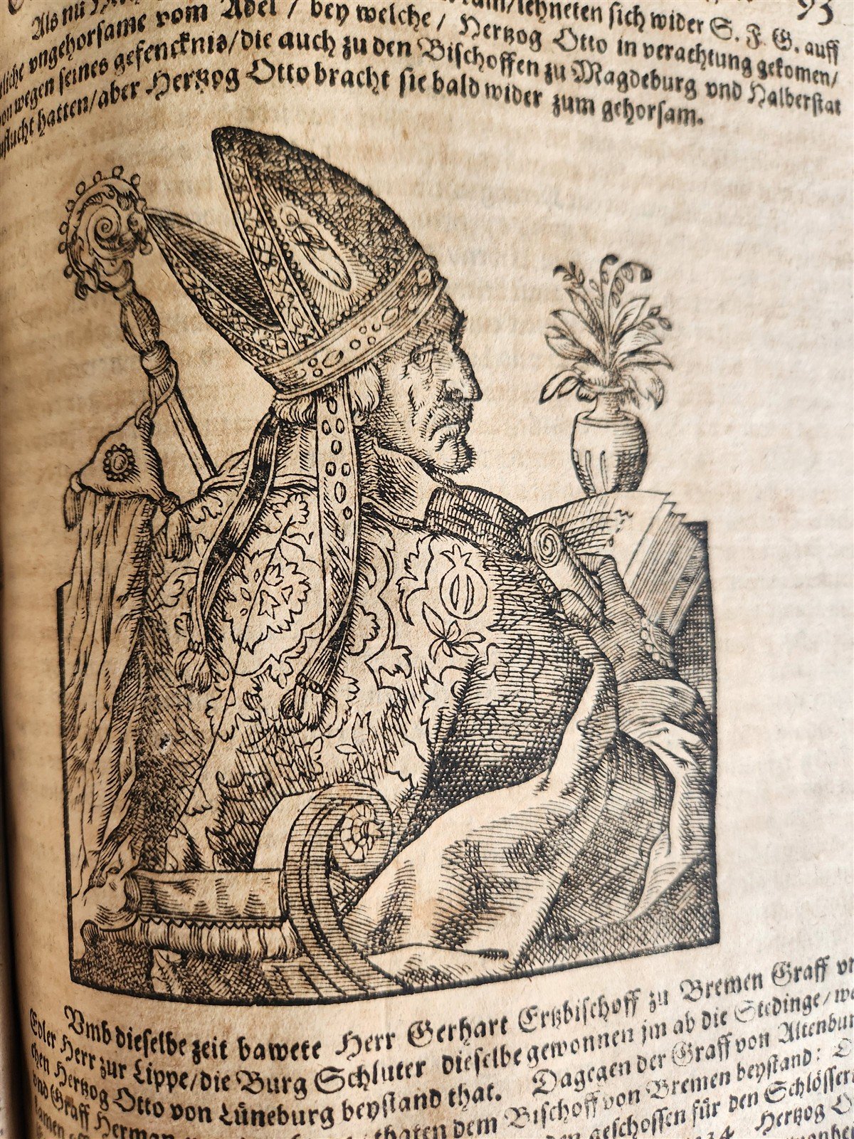1584 GERMAN & ITALIAN HISTORICAL CHRONICLE ILLUSTRATED antique 16th cent. FOLIO
