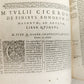1588 CICERO antique 16th century Opera Omnia praeter hactenus vulgatam