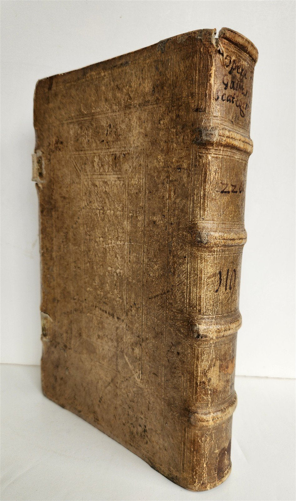 1543 OPERA OMNIA by K. Schatzger antique PIGSKIN FOLIO signed by Bavarian Dukes