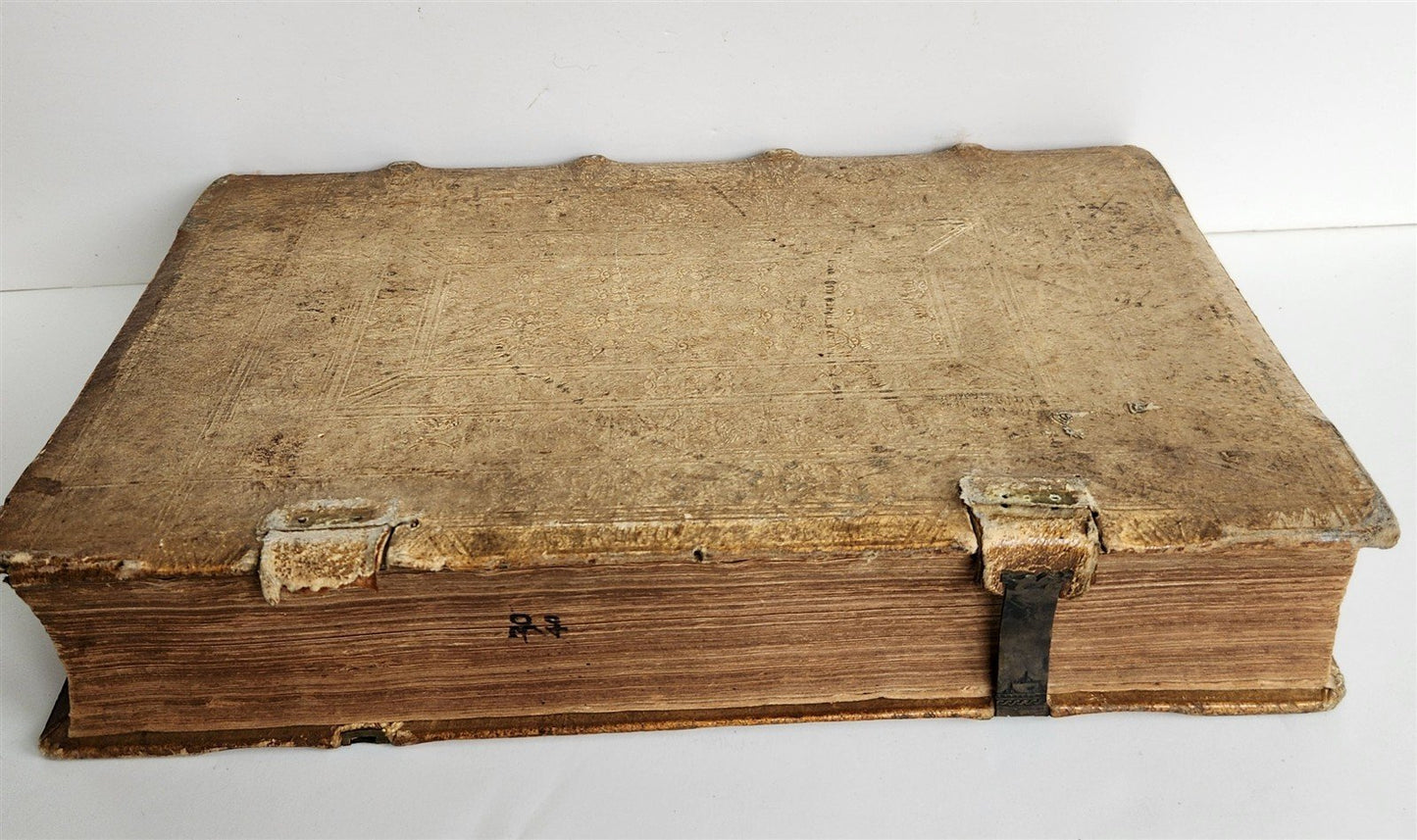 1543 OPERA OMNIA by K. Schatzger antique PIGSKIN FOLIO signed by Bavarian Dukes