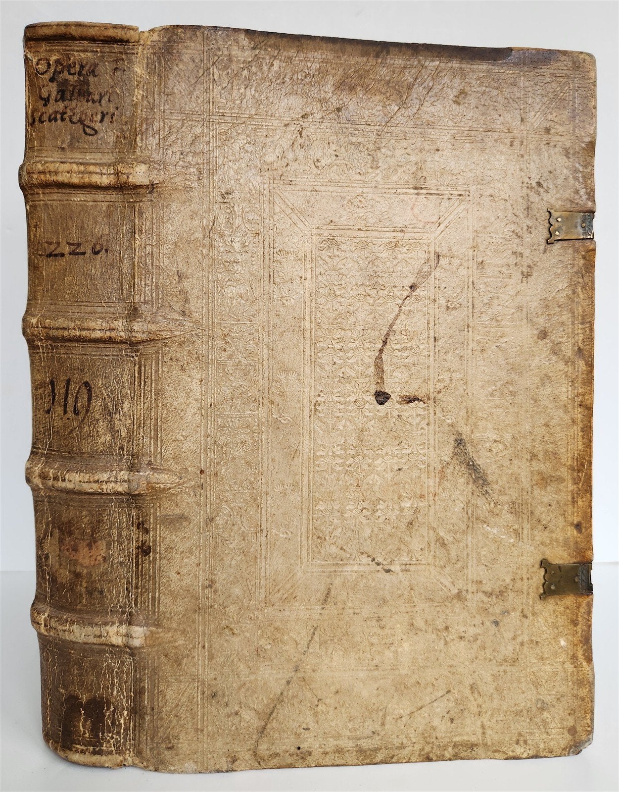 1543 OPERA OMNIA by K. Schatzger antique PIGSKIN FOLIO signed by Bavarian Dukes
